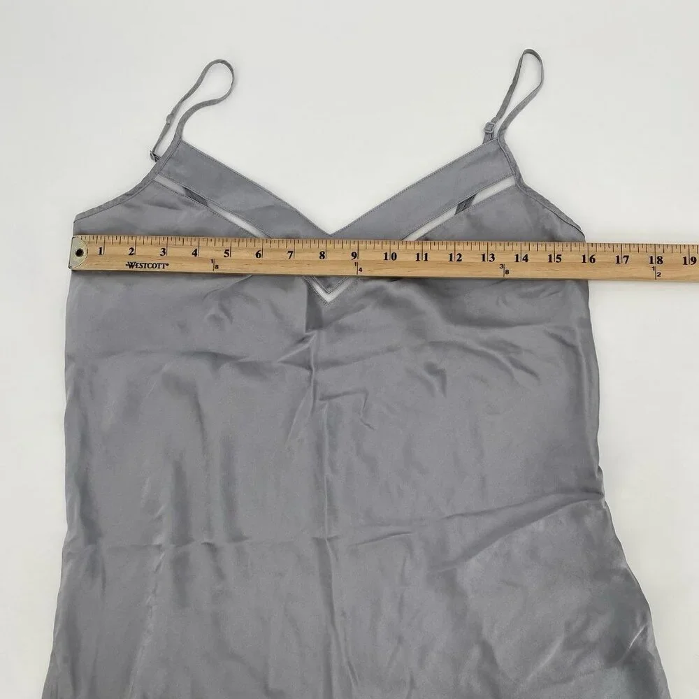 Simone Perele Size 2 Nocturne Sleep Dress Chemise Silk Blend Gray